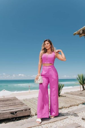 Conjunto top Zipper Linhão