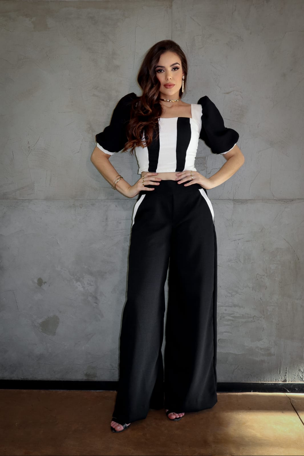 Conjunto Linho bicolor Franciele Morezzi