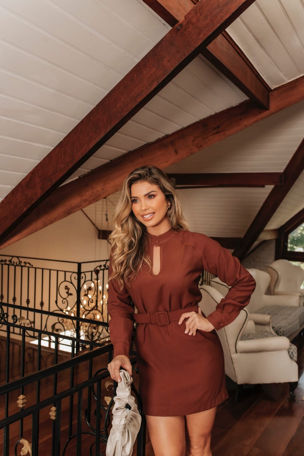 vestido Manga Longa Tricomix - Imagem 5